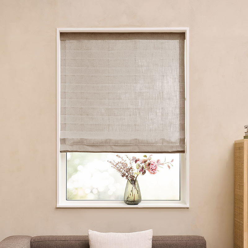 Vouwgordijn Delicate - Donker zand taupe
