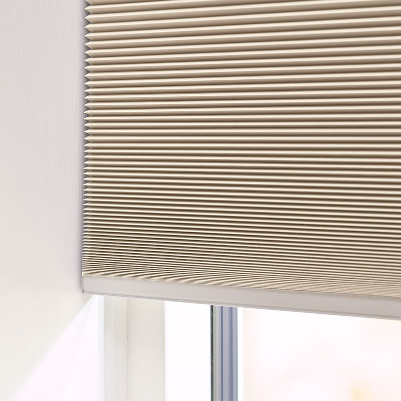 Plisségordijn top-down bottom-up koord verduisterend Honingraat beige