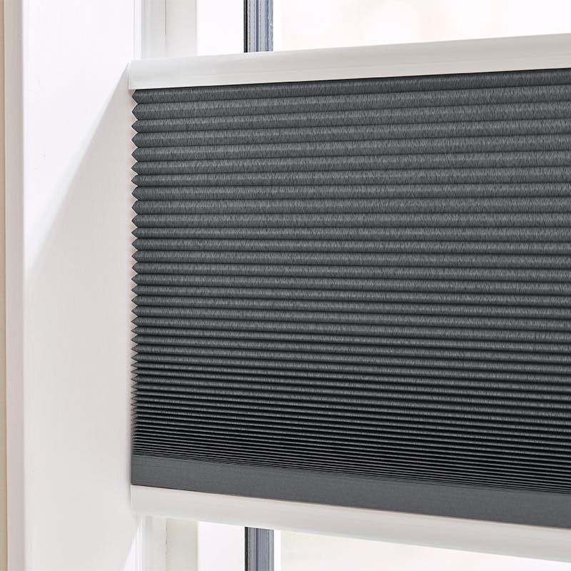 Plisségordijn top-down bottom-up Honingraat warmgrijs