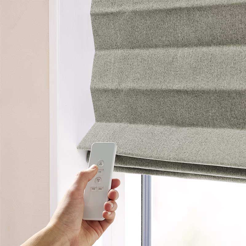 Vouwgordijn motor verduisterend Midnight - Ash taupe