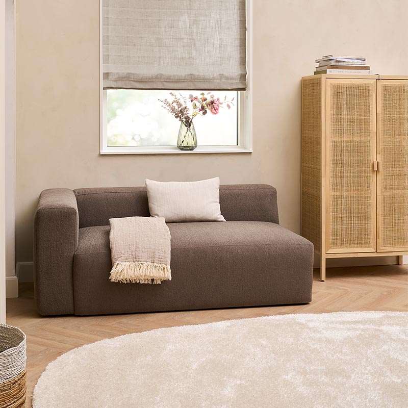 Vouwgordijn Delicate - Donker zand taupe
