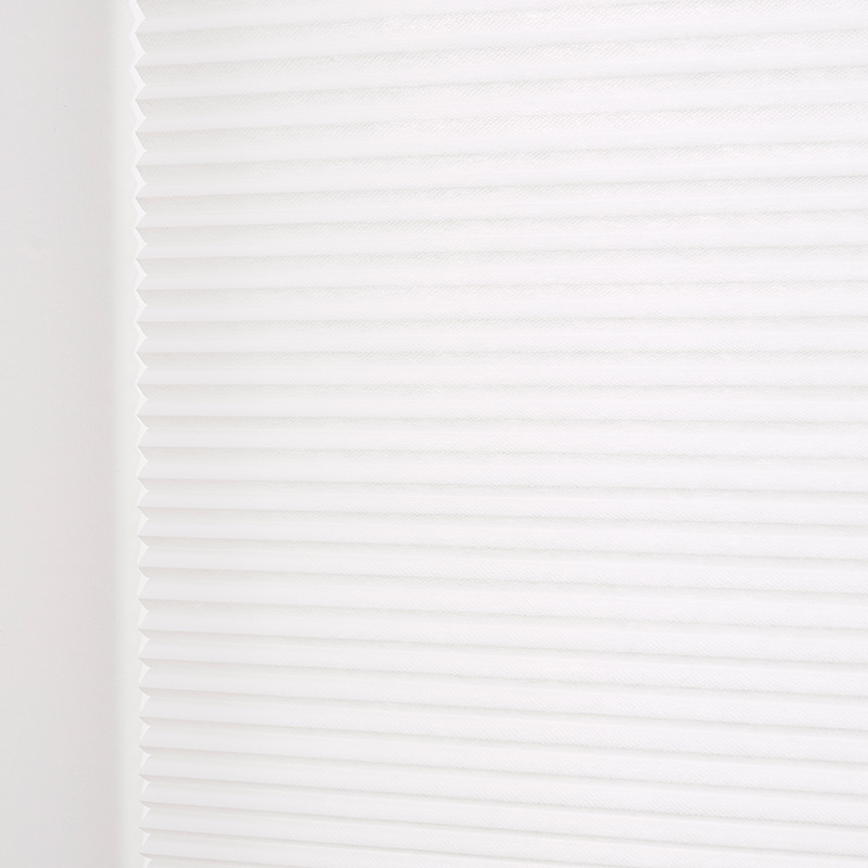 Plisségordijn koord Honingraat off white