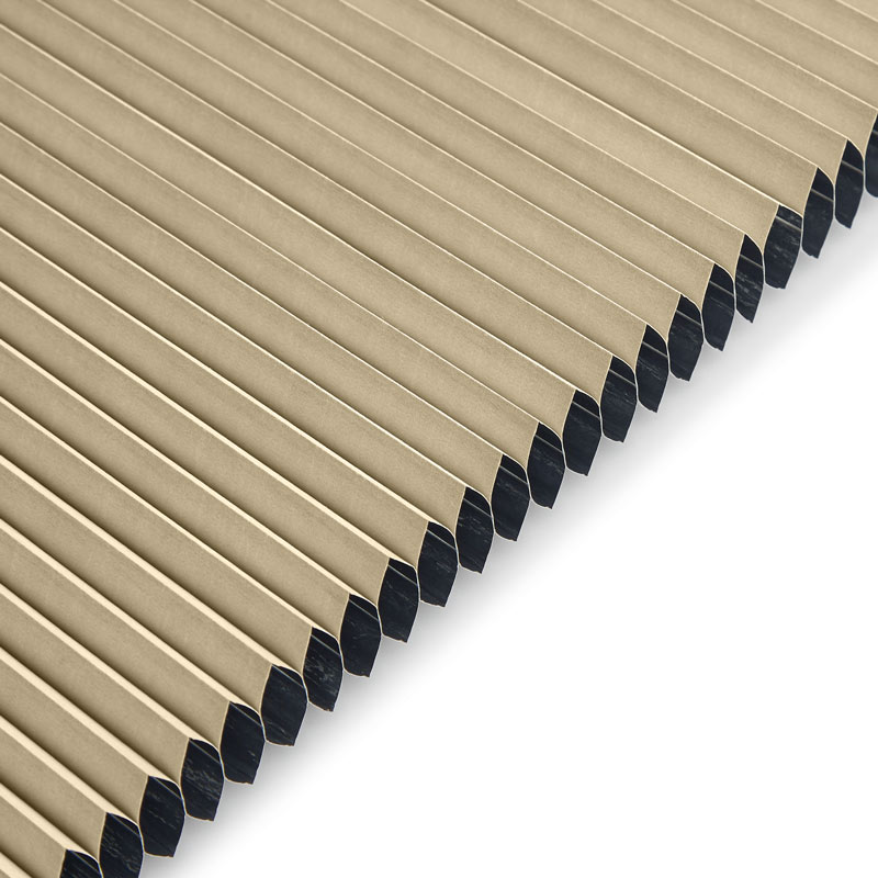 Plisségordijn easylift greep verduisterend Honingraat beige