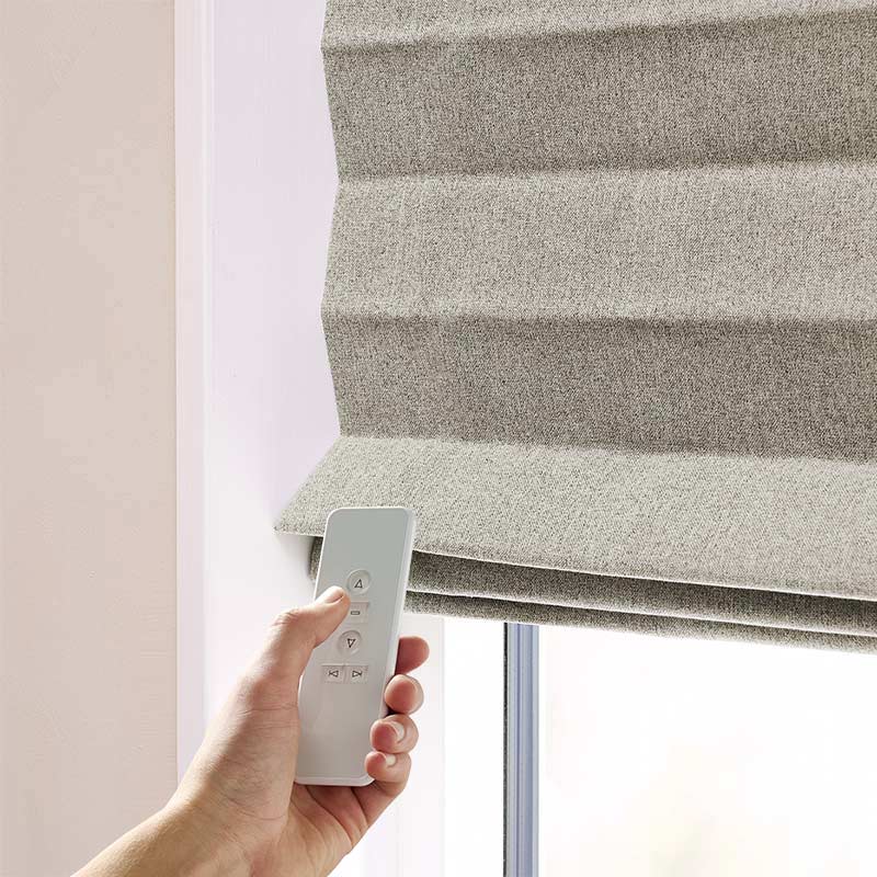 Vouwgordijn motor verduisterend Midnight - Taupe