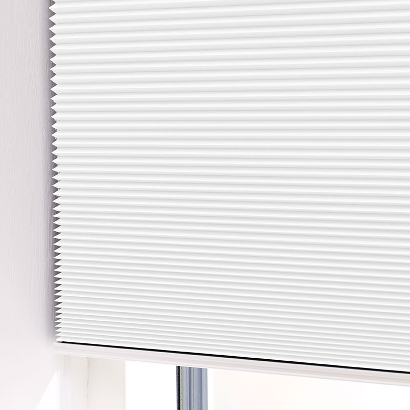 Plisségordijn easylift greep Honingraat off white