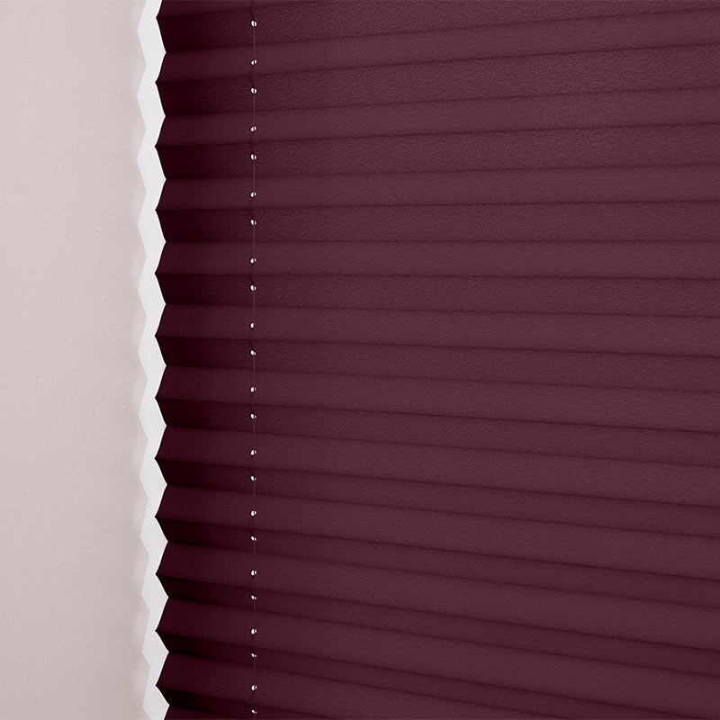 Plisségordijn koord Aubergine