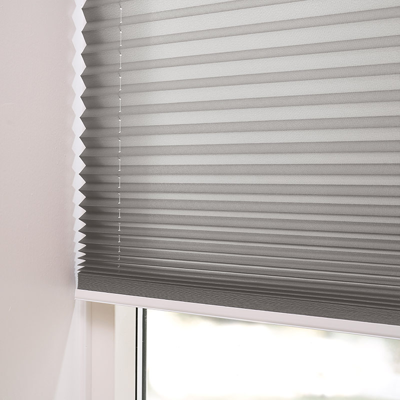 Plisségordijn easylift greep Lichtgrijs 