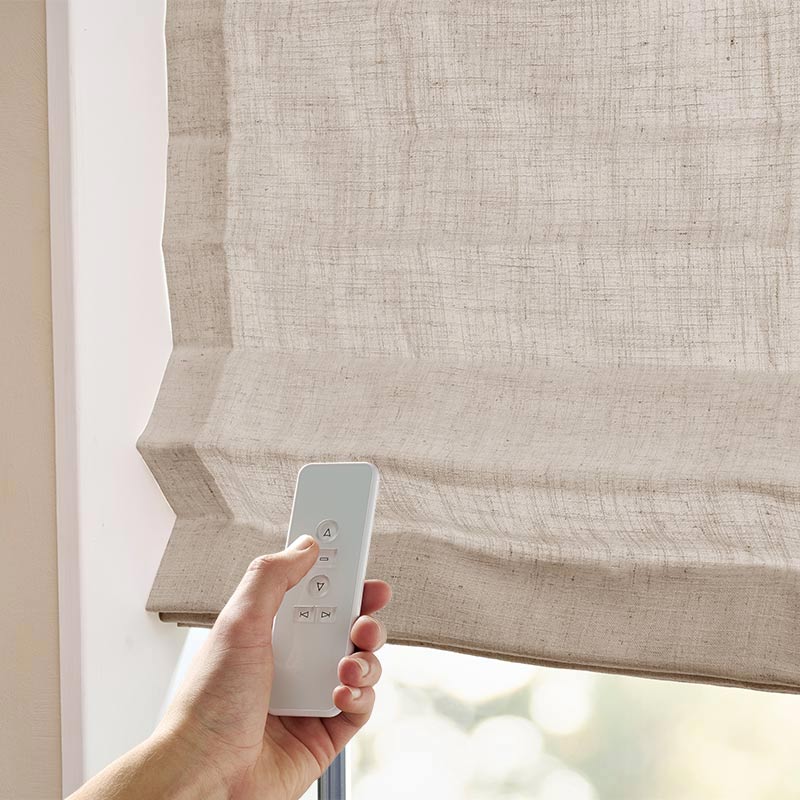 Vouwgordijn motor Delicate - Donker zand taupe