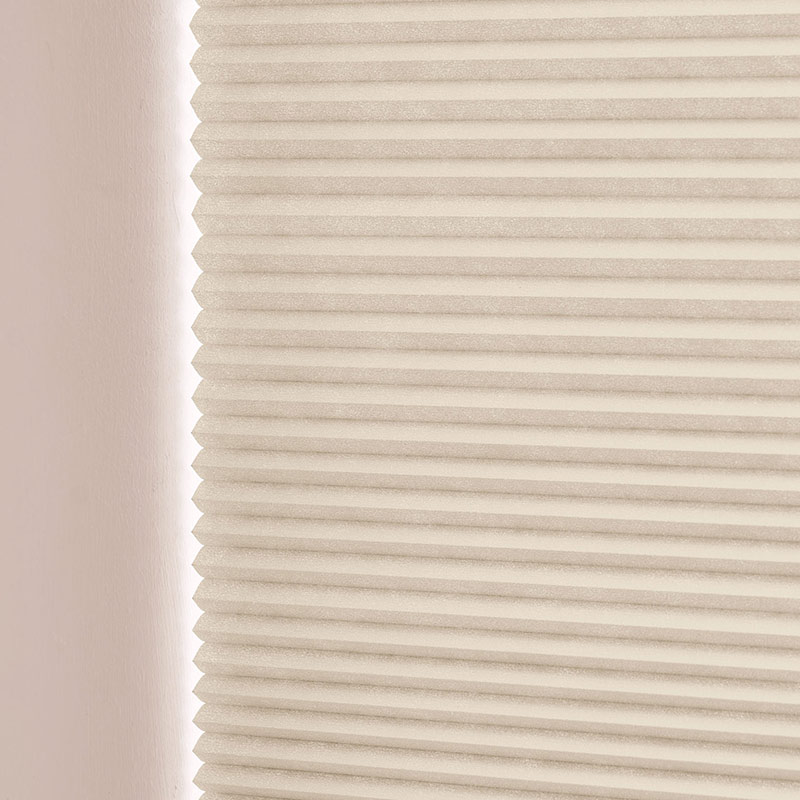 Plisségordijn motor verduisterend Honingraat beige